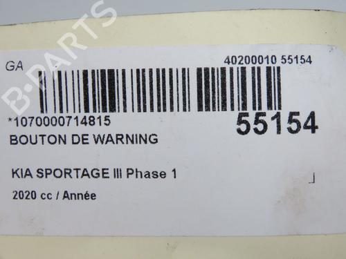 Warning switch KIA SPORTAGE IV (QL, QLE) 1.6 CRDi Eco-Dynamics+ | BP32432938I22 - Image 7