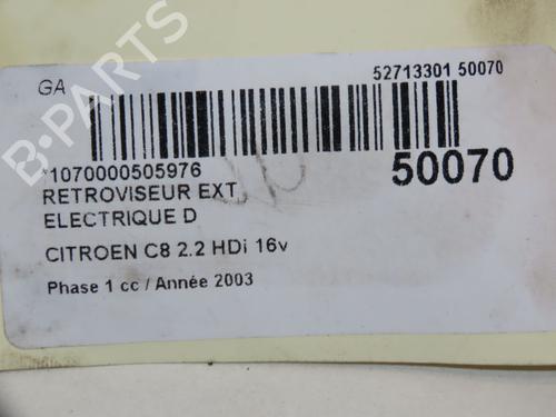 Used Right mirror CITROËN C8 (EA_, EB_) 2.2 HDi (128 hp) 18204683