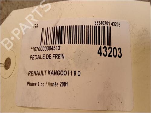 bremsepedal RENAULT KANGOO Express (FC0/1_) D 65 1.9 (FC0E, FC02, FC0J, FC0N) (64 hp) 9616865