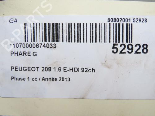 left-headlight-peugeot-208-i-ca_-cc_-2012-2013-2014-2015-2016-2017-2018-2019-2020-2021-32037965 main image