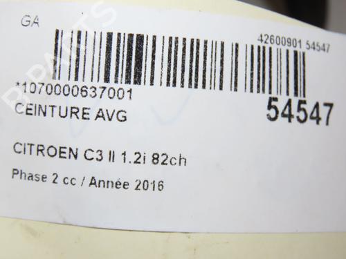 Used Front left belt tensioner CITROËN C3 II (SC_) 1.2 VTi 82 (82 hp) 28414932