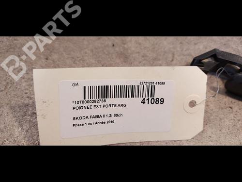 Rear left exterior door handle SKODA FABIA II (542) 1.2 | BP9614405C130 