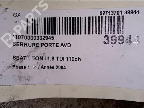 Front right lock SEAT LEON (1M1) 1.9 TDI | BP9619318C97 