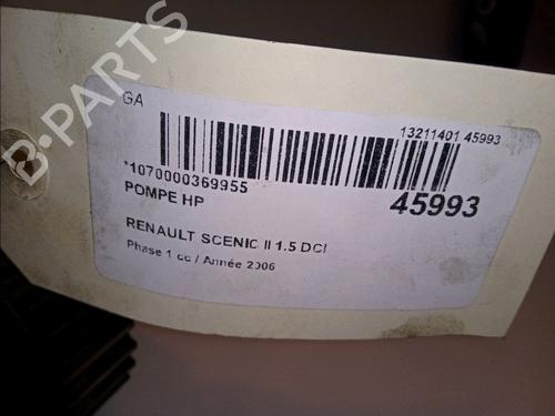 Used Injection pump RENAULT SCÉNIC II (JM0/1_) 1.5 dCi (JM1E, JM16) (106 hp) 11098999