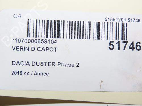 Used Hood lift support DACIA DUSTER (HM_) 1.3 TCe 130 (HMMF) (131 hp) 28801885