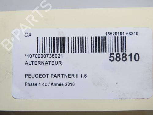 Alternator PEUGEOT PARTNER Tepee 1.6 HDi | BP36367530M7 - Image 9