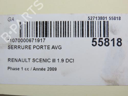 Cerradura puerta delantera izquierda RENAULT SCÉNIC III (JZ0/1_) 1.9 dCi (JZ0J, JZ1J, JZ1K, JZ1S) (131 hp) 30916921