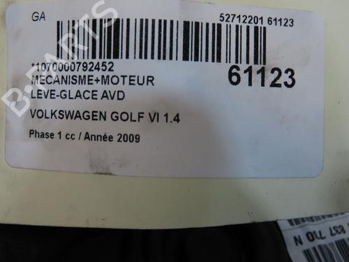 Front right window mechanism VW GOLF VI (5K1) 1.4 TSI | BP38341670C23 - Image 5