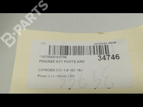 Rear right exterior door handle CITROËN C3 I (FC_, FN_) 1.6 16V HDi | BP9597363C130 