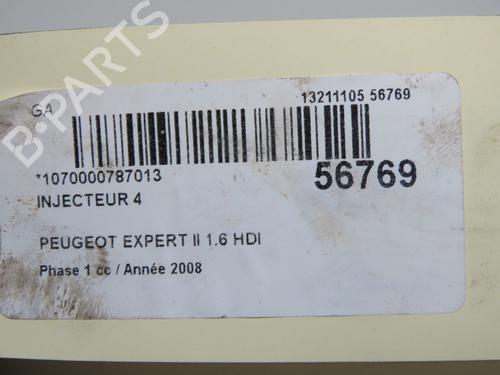 Inyector Inyector PEUGEOT EXPERT Van (VF3A_, VF3U_, VF3X_) 1.6 HDi 90 16V (90 hp) 37411003 37411003