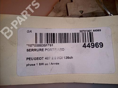 Rear right lock PEUGEOT 407 SW (6E_, 6D_) 2.0 HDi 135 | BP11876612C99 