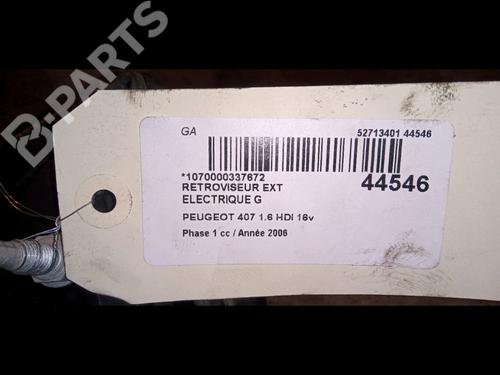 Left mirror PEUGEOT 407 (6D_) 1.6 HDi 110 (6D9HZC, 6D9HYC) | BP9729698C26 
