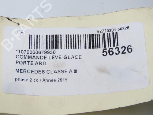 Used Right rear window switch MERCEDES-BENZ A-CLASS (W176) A 160 CDI / d (176.011) (90 hp) 31242566