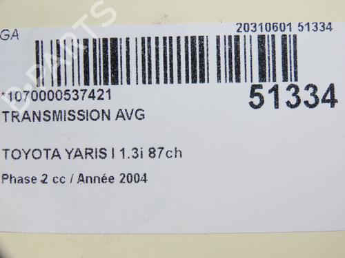 Left front driveshaft TOYOTA YARIS (_P1_) 1.3 (SCP12_, SCP13_, SCP12R, SCP13R) | BP28801538M38