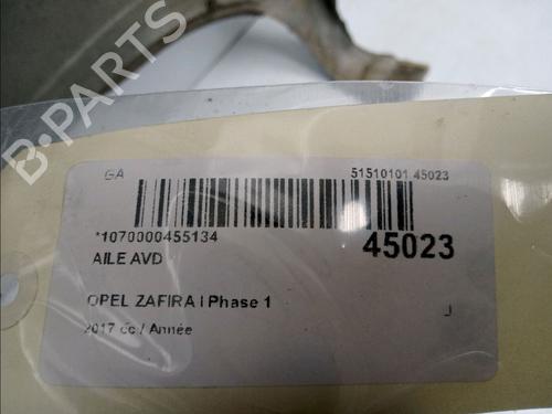 Used Right front fenders Right front fenders OPEL ZAFIRA A MPV (T98) 2.0 DTI 16V (F75) (101 hp) 39660504 39660504