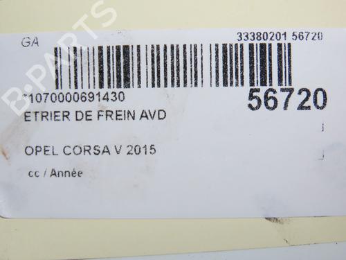 Used Right front brake caliper OPEL CORSA D (S07) 1.2 (L08, L68) (86 hp) 30978839