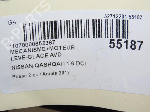Used Front right window mechanism NISSAN QASHQAI I (J10, NJ10) 1.6 dCi All-wheel Drive (130 hp) 29045761