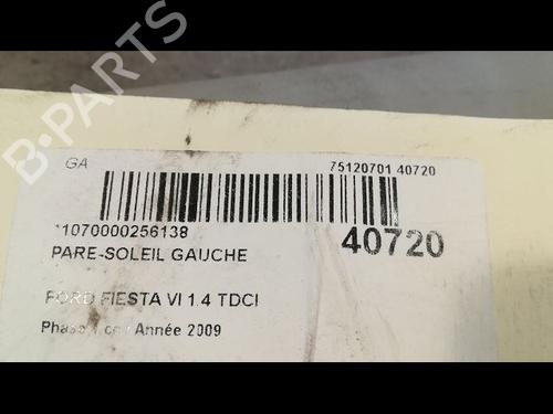 Used Left sun visor FORD FIESTA VI (CB1, CCN) 1.4 TDCi (68 hp) 9610472