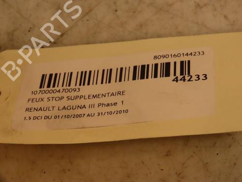 Used Third brake light Third brake light RENAULT LAGUNA III (BT0/1) 1.5 dCi (BT00, BT0A, BT0T, BT1J) (110 hp) 16707499 16707499