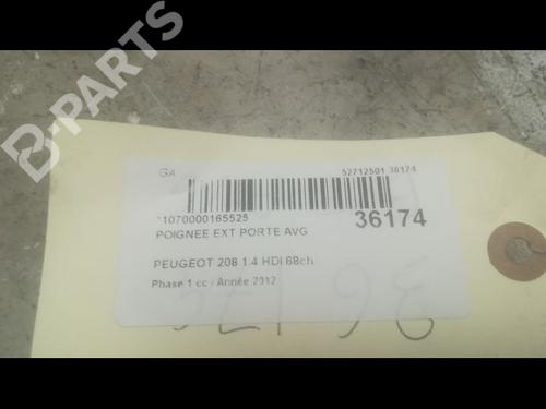 Front left exterior door handle PEUGEOT 208 I (CA_, CC_) 1.4 HDi | BP9601642C128 