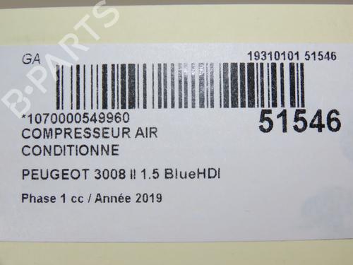 AC compressor PEUGEOT 3008 II SUV (MC_, MR_, MJ_, M4_) 1.5 BlueHDi 130 | BP19069179M34 