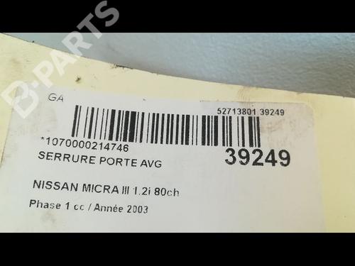 Front left lock NISSAN MICRA III (K12) 1.2 16V | BP9605794C98 