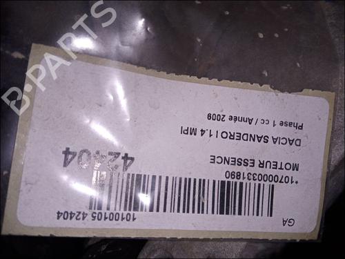 Used Engine DACIA SANDERO 1.4 MPI LPG (72 hp) 10189744