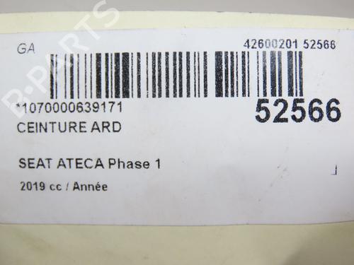 Rear right seatbelt SEAT ATECA (KH7, KHP) 1.6 TDI | BP28968101I28  - Image 6
