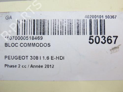Comutador piscas / escovas PEUGEOT 308 SW I (4E_, 4H_) 1.6 HDi (112 hp) 24420193