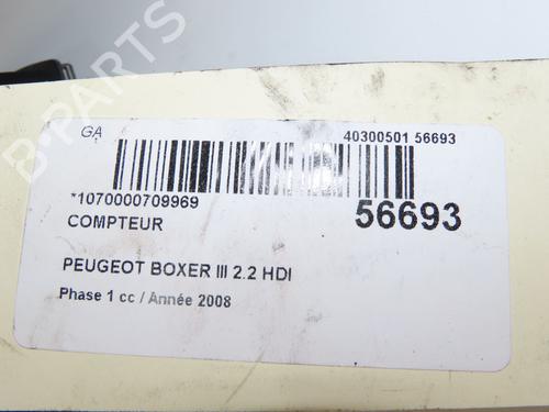 Compteur de vitesse PEUGEOT BOXER Van 2.2 HDi 100 (101 hp) 31984599