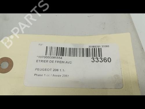 Right front brake caliper PEUGEOT 206 Hatchback (2A/C) 1.9 D | BP14877158M104 
