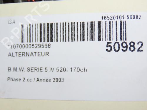 Used Alternator BMW 5 (E39) 520 i (170 hp) 28829073