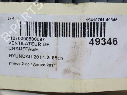 Heater blower motor HYUNDAI i20 I (PB, PBT) 1.2 | BP18476687M62 