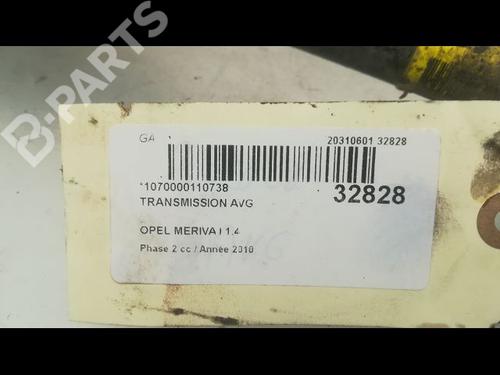 Left front driveshaft OPEL MERIVA A MPV (X03) 1.4 16V Twinport LPG (E75) | BP9597782M38 