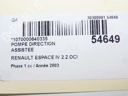 Steering pump RENAULT ESPACE IV (JK0/1_) 2.2 dCi (JK0H) | BP30714701M99 
