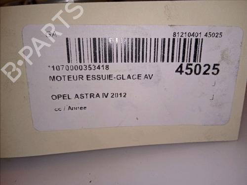 Used Front wiper motor OPEL ASTRA J (P10) 1.4 Turbo (68) (120 hp) 11921524
