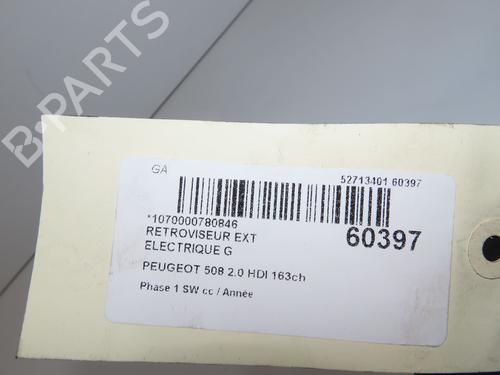 Used Left mirror Left mirror PEUGEOT 508 SW I (8E_) 2.0 HDi (140 hp) 39938071 39938071