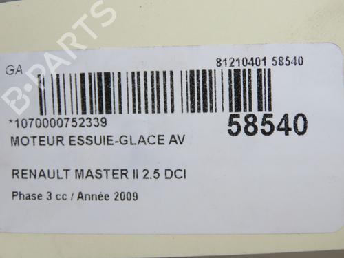 Used Front wiper motor Front wiper motor RENAULT MASTER II Van (FD) 2.5 dCi (FD01, FD02, FD21, FD22, FD31, FD32, FD3Y, FD71,... (120 hp) 36396354 36396354