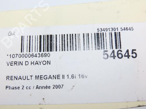 Gassdemper Bakluke RENAULT MEGANE II (BM0/1_, CM0/1_) 1.6 16V | BP29469782C138