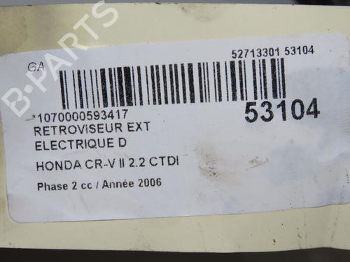 Used Right mirror Right mirror HONDA CR-V II (RD_) 2.2 CTDi (RD9) (140 hp) 39938057 39938057