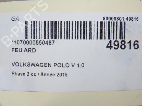 Right taillight VW POLO V (6R1, 6C1) 1.0 | BP19089512C35 