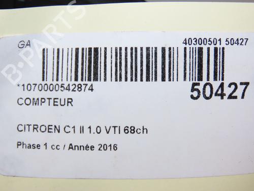 Used Instrument cluster CITROËN C1 II (PA_, PS_) 1.0 VTi 68 (69 hp) 19497980