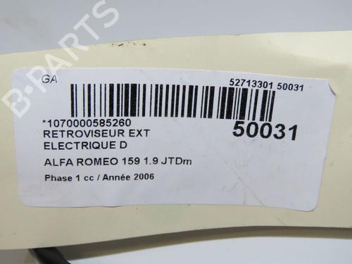 Used Right mirror ALFA ROMEO 159 (939_) 1.9 JTDM 16V (939AXC1B, 939AXC12) (150 hp) 31372099