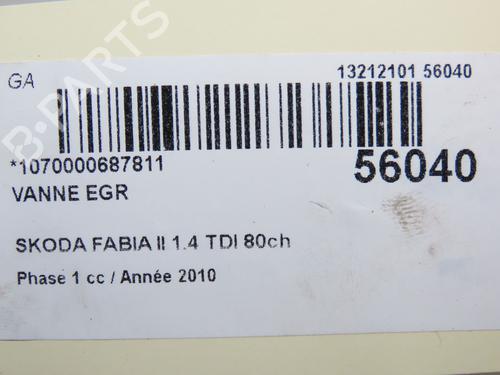 Used Egr SKODA FABIA II (542) 1.4 TDI (80 hp) 30824886