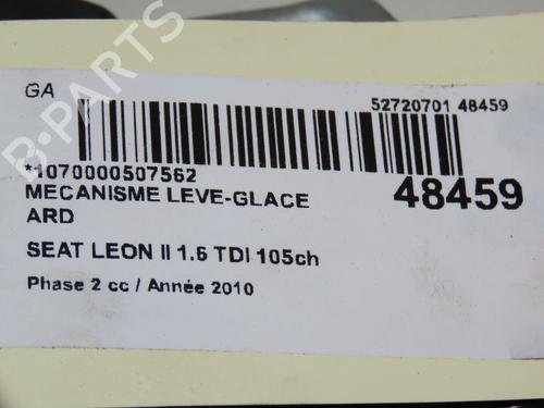 Rear right window mechanism SEAT LEON (1P1) 1.6 TDI | BP17868522C25