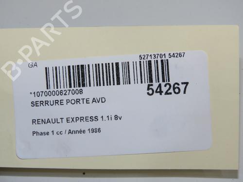 Used Front right lock Front right lock RENAULT RAPID Box Body/MPV (F40_, G40_) 1.1 (48 hp) 33279319 33279319