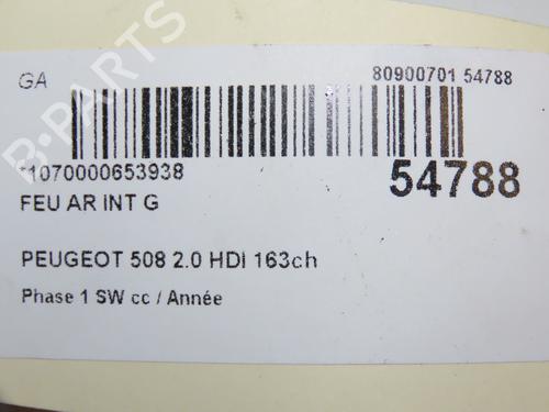 Left tailgate light PEUGEOT 508 SW I (8E_) 2.0 HDi | BP31121213C79 - Image 3