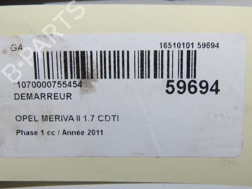 Starter OPEL MERIVA B MPV (S10) 1.7 CDTI (75) | BP37252296M8 - Image 7