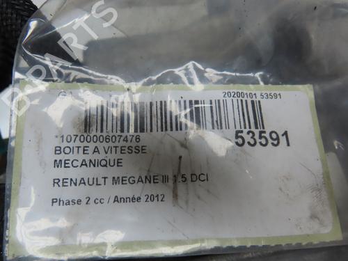 Used Gearbox RENAULT MEGANE III Hatchback (BZ0/1_, B3_) 1.5 dCi (BZ09, BZ0D, BZ1W, BZ29, BZ14) (110 hp) 28829456