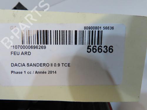 Right taillight DACIA SANDERO II TCe 90 (B8M1, B8MA, B8AC) | BP39756562C35 - Image 5